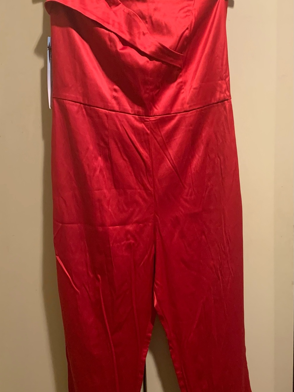 Swanky’s Red Halter Capri Jumpsuit